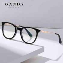 New handmade acetate glasses frame European and American fashion flat mirror BJ9210 men and women same style simple anti-blue light glasses