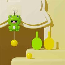 Hanging cute frog table tennis trainer for home children parent-child sensory integration exercise eyesight attention hand touch high fitness