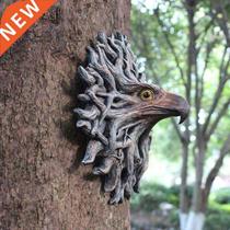 Eagle Head Shaped Wall Decoration Hanging DIY Carved Craft