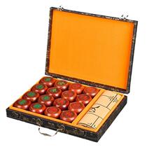 Elderly gift chess board for primary school students Chinese chess board mini toy wooden ebony portable folding set