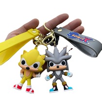 New Cartoon Super Sonic Mouse Sonic Doll Keychain Couple Bag Pendant Car Keychain Accessories Gift
