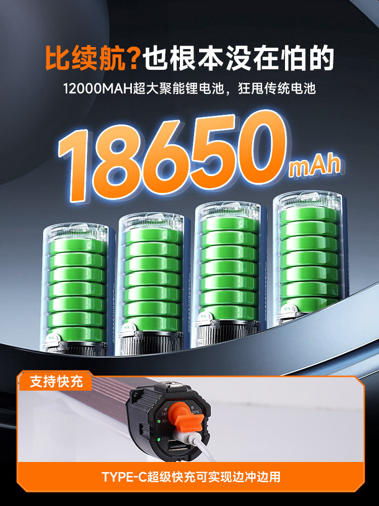 Led Rechargeable Lighting Outdoor Street Stall Night Market Light Wireless Magnetic Mobile Power Outage Emergency Camping Light Tube