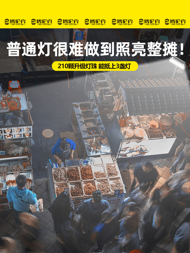 Led Rechargeable Lighting Household Power Outage Emergency Light Outdoor Camping Style Special Stall Night Market Lamp Magnetic Suction