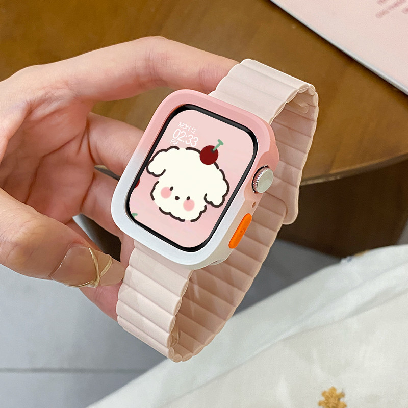 华强北智能手表女新款s9简约磁吸硅胶支付NFC门禁通话提醒计步情侣运动手环男女适用于各品牌智能手机