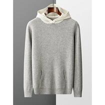 Mens sweater 100% pure wool knitted pullover autumn and win