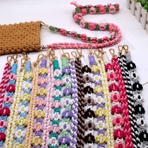 Amazons new flower design hand-woven key lanyard can extend the bag shoulder strap rope to decorate the mobile phone rope