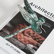 Model house light luxury metal insect dragonfly animal ornaments model house living room study tabletop bookstore decorations