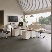 Simple modern desk staff station office four-seat desk and chair combination staff screen deck screen table