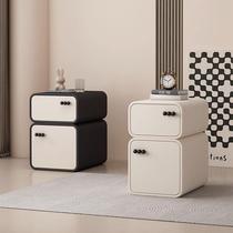 Natural art and bedside table simple modern solid wood home master bedroom cream style small ultra-narrow storage cabinet