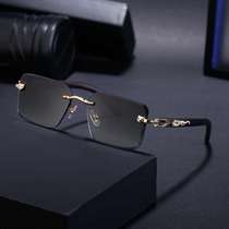 New retro imitation wood grain leopard temple sunglasses mens cut-edge sunglasses for men