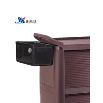 Huierxin 2030 enclosed dining cart collection cart plastic three-layer dining cart trolley multi-functional mobile bowl collection cart