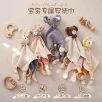 Newborn baby comfort towel animal crochet rattle childrens oral molar toys bell animal grasping toy