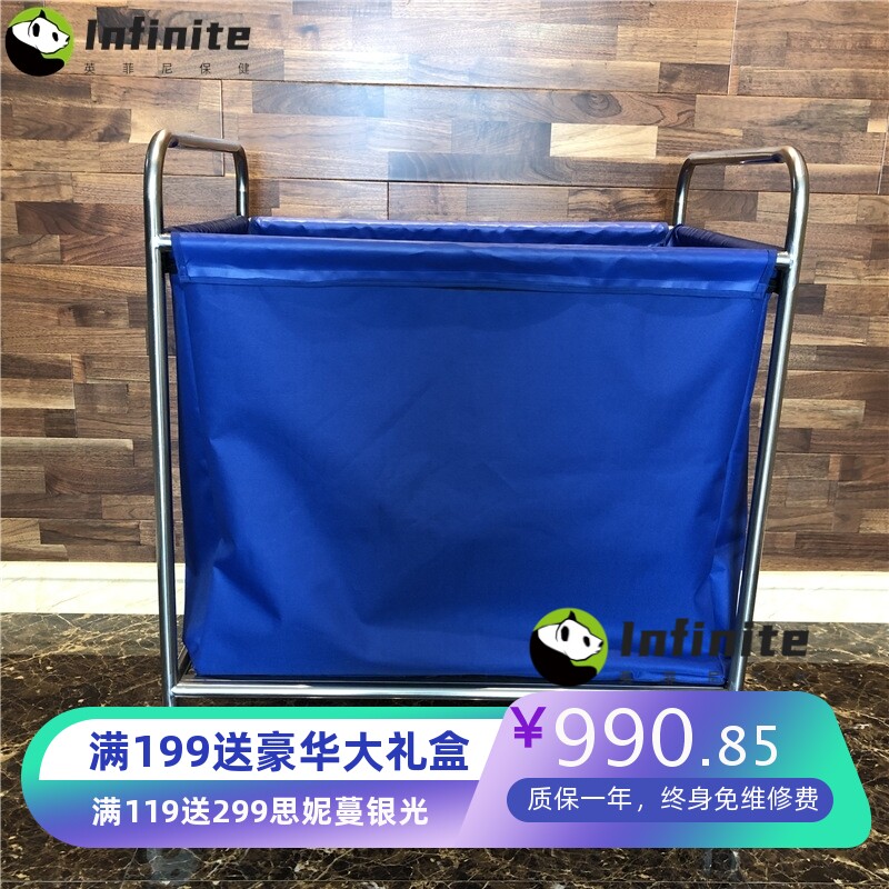 304不锈钢三层被服污物车污衣袋车酒店保洁收纳车静音护理晨护车