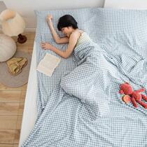 Washed cotton travel sleeping bag portable hotel business trip train single and double bed dirty bag sheet quilt cover
