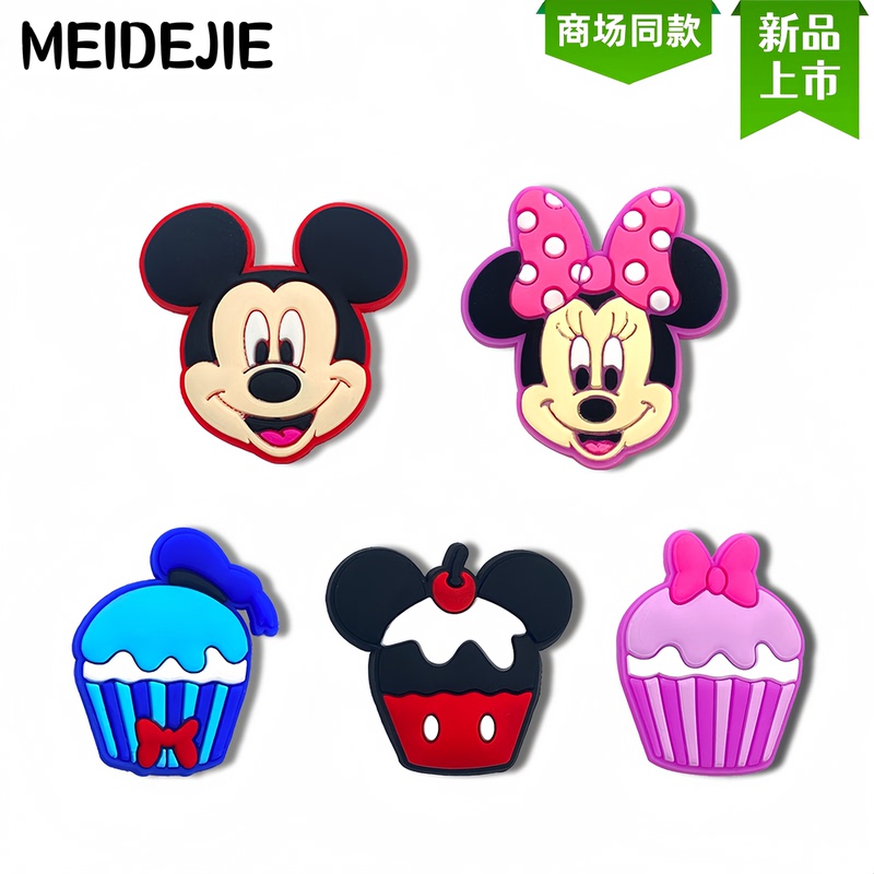 Mickey and Minnie Croc Shoe Accessories DIY Cartoon Versatile Trendy ins Shoe Charms Recommended for Men, Women, and Children's Slippers