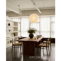 Dagong simple solid wood table Nordic workbench log office desk modern minimalist conference table long table home dining table