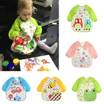 0-3 Years Baby EVA Waterproof Anti-dirty Bib Long Sleeve Str