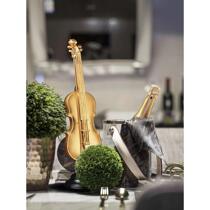 Nordic retro golden musical instrument resin crafts ornaments living room entrance counter decoration saxophone violin