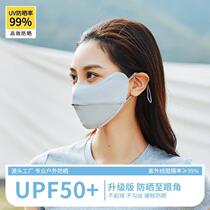 Sun protection mask womens new face mask one-piece ear hanging sunshade eye corner breathable dustproof anti-UV nylon household