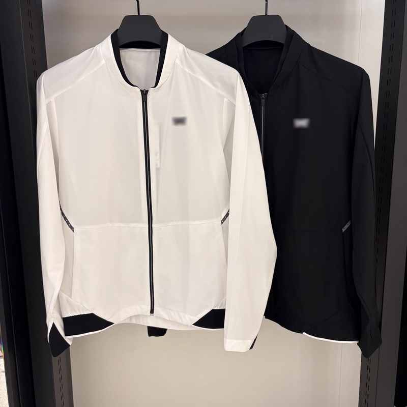 Korean Style Men's Golf Jacket for Autumn, Simple Stand Collar, Zipper, Sports Jacket, Color-Blocking Golf Top Korean Style Men's Golf Jacket for Autumn, Simple Stand Collar, Zipper, Sports Jacket, Color-Blocking Golf Top