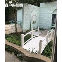 Customized anti-corrosion wooden bridge park courtyard retro arch bridge garden outdoor landscape bridge carbonized wood wedding decoration bridge