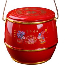 Solid wood descendant bucket wedding dowry descendant treasure bucket wedding supplies wedding room decorations single two options available