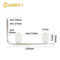 New American style barn door swing stop floor guide and wall guide silver chrome-plated double wheel with bearing non-slotted swing stop