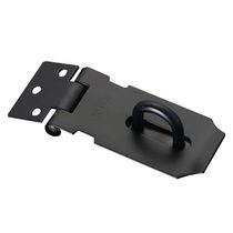 Jingsu stainless steel anti-theft hasp buckle door and window hardware door buckle lock plate padlock buckle door and window accessories black 5 inches