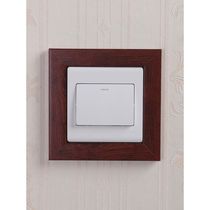 Switch cover European style living room switch protective cover simple modern imitation wood no-wash switch sticker switch decorative socket cover