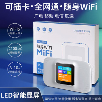 [Self-Inserting Card] Portable Wifi 2025 New Model, Nationwide Universal Wireless Mobile High-Speed 4g Network, Portable Color Screen Internet Device, Self-Inserting Card Router, Official Genuine Product Without Data Plan