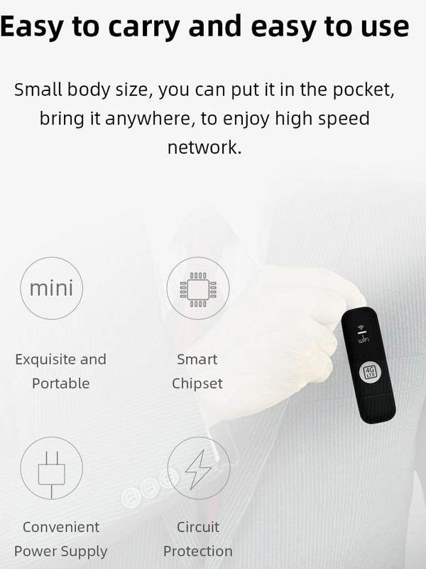 [Global Version with Sim Card] Portable Wireless Wifi International Version Mobile Network Plug-In Internet Device for Traveling Abroad, Studying Abroad, Wifi Hotspot for Hong Kong, Japan, Thailand, Usa, Global Use Only