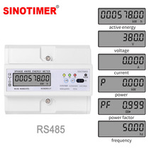 DDS578MR multi-function display of electric quantity voltage and current LCD rail electric energy meter with RS485 electric meter