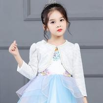 2020 New Childrens Shawl Lace Pearl Small Medium Large Girls Waistcoat Long Sleeve Jacket Childrens Clothing Princess Small Outerwear
