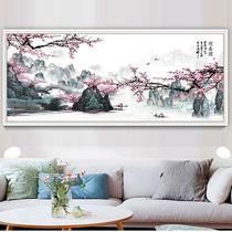 Batch direct selling factory direct selling living room new cross stitch thread embroidery welcoming spring picture landscape landscape painting printing full embroidery