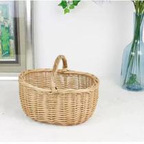 New rattan and wicker storage basket vegetable basket egg basket portable woven picnic basket fruit basket small gift bamboo basket
