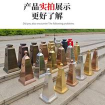 Customized stainless steel thickened road cones prohibiting parking spaces square ice cream cones can be equipped with heavy metal reflective cones barricades