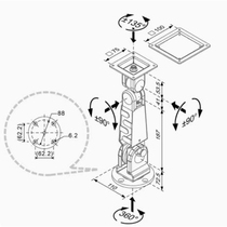 NHD04 monitor stand shaft connection ordinary type single arm no keyboard single monitor vertical installation