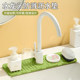 Bathroom Faucet Drain Pad, Non-Slip Countertop Mat, Kitchen and Bathroom Splash-Proof Sink Thickened Anti-Mildew Silicone Mat