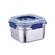Thickened Stainless Steel Fresh-Keeping Box with Lid, High Temperature Resistant, Large Capacity, Sealed, Portable Refrigerator Storage Box, Universal Type