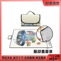 Customized aluminum film thickened moisture-proof mat with picture printing outdoor Oxford cloth camping mat waterproof and thermal insulation grass mat