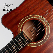 Piano store purchase selection 41-inch plywood folk acoustic guitar matte mahogany core chipped corner polished color 6-string guitar GUITAR