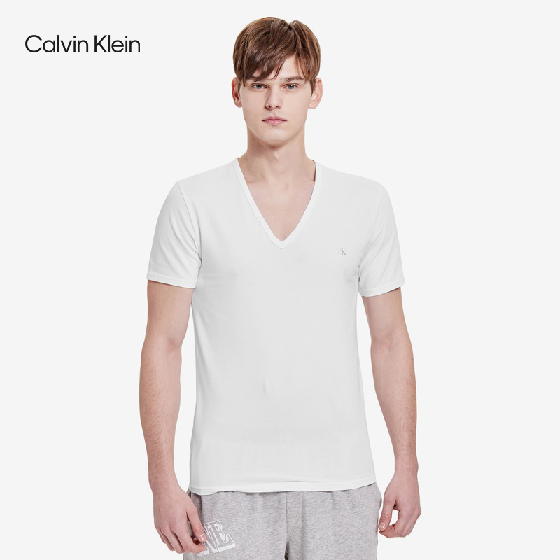 CK lingerie men's trends Two loaded V collar CK One minimalist Collision Color Printed Short Sleeve Home NB2408