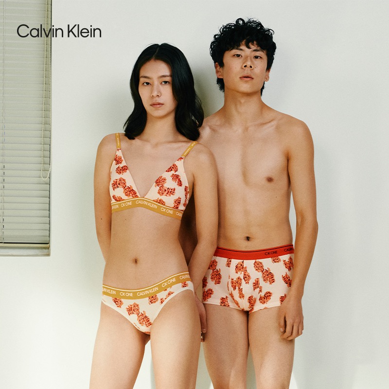 (One has a gravitational belt) CK couple underwear fashion comfortable gorgeous logo printed bra panties choose at will