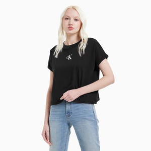 CK Jeans2021春夏新款女装圆领短袖时尚叠搭LOGO印花T恤J216353