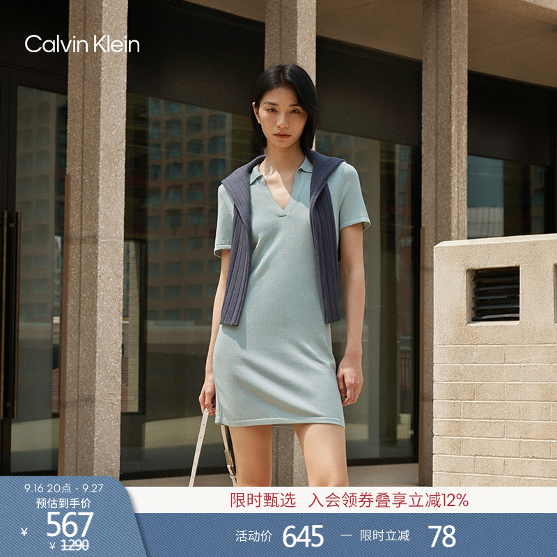 Ck Jeans Summer Women's Elegant Work Clothing Casual Sexy Slim Fit V-Neck Polo Dress Ck Jeans Summer Women's Elegant Work Clothing Casual Sexy Slim Fit V-Neck Polo Dress