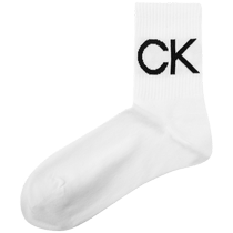 CK Jeans男士时尚螺纹简约字母提花舒适中筒休闲袜子LS000103
