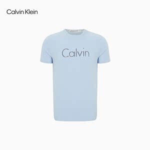 CK Jeans 2021春夏新款男装叠影LOGO时尚圆领短袖T恤J315047