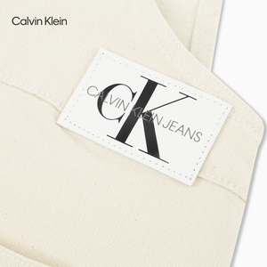 CK Jeans 2021春夏新款女装经典葫芦扣调节背带休闲连衣裙J215441