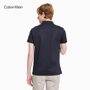 CK Jeans 2021夏季新款男装纽扣翻领LOGO刺绣短袖POLO衫 J319545