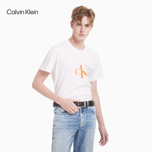 CK Jeans 2021春夏新款男士亚光色金属双面针扣牛皮革腰带HC0634
